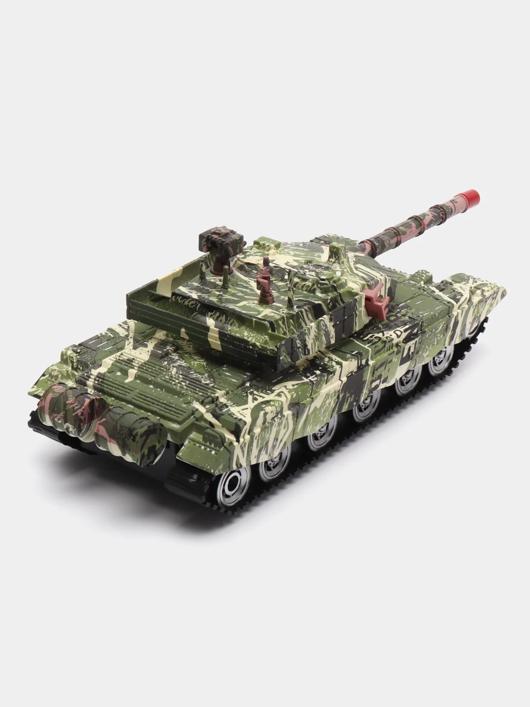 Зелёный хаки танк инерционный, в слюде