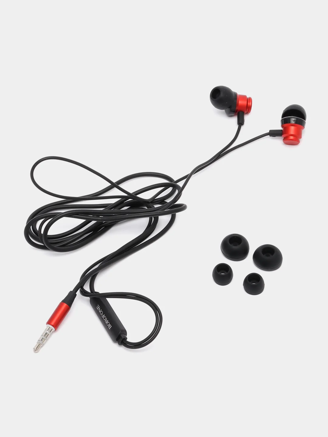 Красный наушники с микрофоном Borofone BM62 3.5 mm Jack