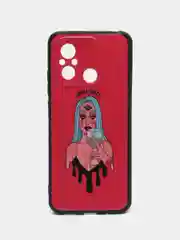 Розовый чехол для Xiaomi Redmi 12C, с принтом, с рисунком (Сяоми Редми 12С)