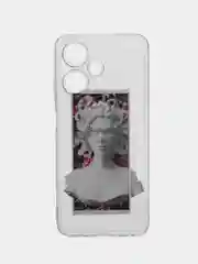 Аметистовый чехол на Infinix Hot 30 Play / Инфиникс Хот 30 Плей прозрачный, с рисунком, защита камеры