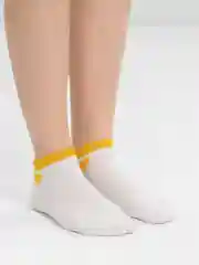 Желтый женские белые носки