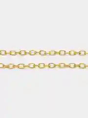Золотой тонкая цепочка, плоско-овальное звено, 1-5 м