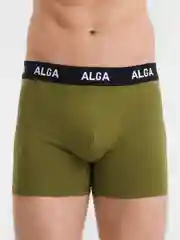 Зелёный хаки мужские трусы-боксеры Alga