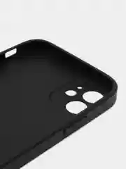 Угольный чехол силиконовый для iPhone 11, со стеклянной панелью, с защитой для камеры