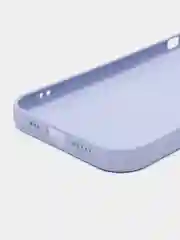 Аметистовый силиконовый чехол на iPhone 14, 14 Plus, 14 Pro, 14 Pro Max, со стеклянной панелью