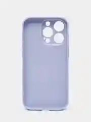 Аметистовый силиконовый чехол на iPhone 14, 14 Plus, 14 Pro, 14 Pro Max, со стеклянной панелью