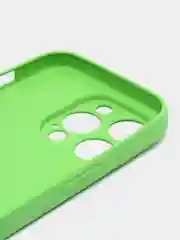 Лайм силиконовый чехол на iPhone 14, 14 Plus, 14 Pro, 14 Pro Max, со стеклянной панелью