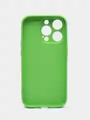 Лайм силиконовый чехол на iPhone 14, 14 Plus, 14 Pro, 14 Pro Max, со стеклянной панелью