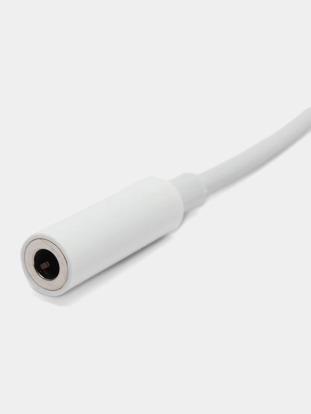 Белый переходник для наушников Type-C -Jack 3.5 mm FaisON P-66, AUX адаптер, 10 см