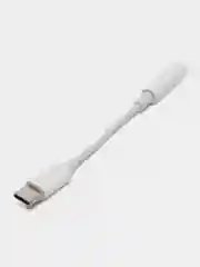 Белый переходник для наушников Type-C -Jack 3.5 mm FaisON P-66, AUX адаптер, 10 см