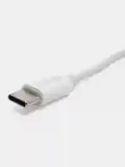 Белый переходник для наушников Type-C -Jack 3.5 mm FaisON P-66, AUX адаптер, 10 см