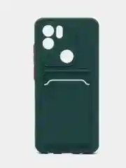 Зеленый чехол XIAOMI POCO C51 / REDMI A2 PLUS / A2 / REDMI A1 PLUS / A1 с  карманом для карты