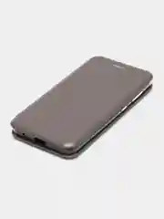 Серебряный чехол-книжка для ZTE Blade A3 2020 (ЗТЕ Блейд A3 2020)