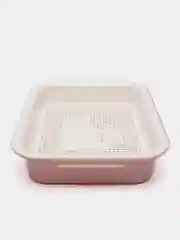 Розовый лоток для кошек Лекси, с бортом