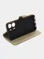Золотой чехол-книжка с магнитной застежкой для Infinix Smart 7 HD, Инфиникс Смарт 7 ХД