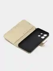 Золотой чехол-книжка с магнитной застежкой для Infinix Smart 7 HD, Инфиникс Смарт 7 ХД