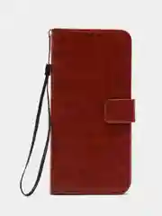 Багровый чехол-книжка с магнитной застежкой для Vivo V27e (Виво В27Е)