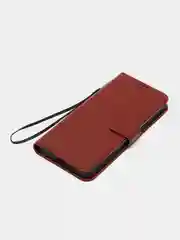 Багровый чехол-книжка с магнитной застежкой для Vivo V27e (Виво В27Е)