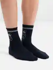 Носки мужские, высокие, черно-белые