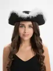 Белый шляпы карнавальные, шляпа гангстера, пиратка, треуголка