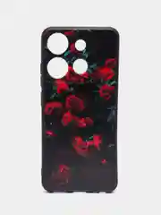 Оранжевый силиконовый чехол для Tecno Spark Go 2023 / Pop 7 Pro / Pop 7 (Техно Спарк Го 2022 / Поп 7 Про), с принтом, рисунком