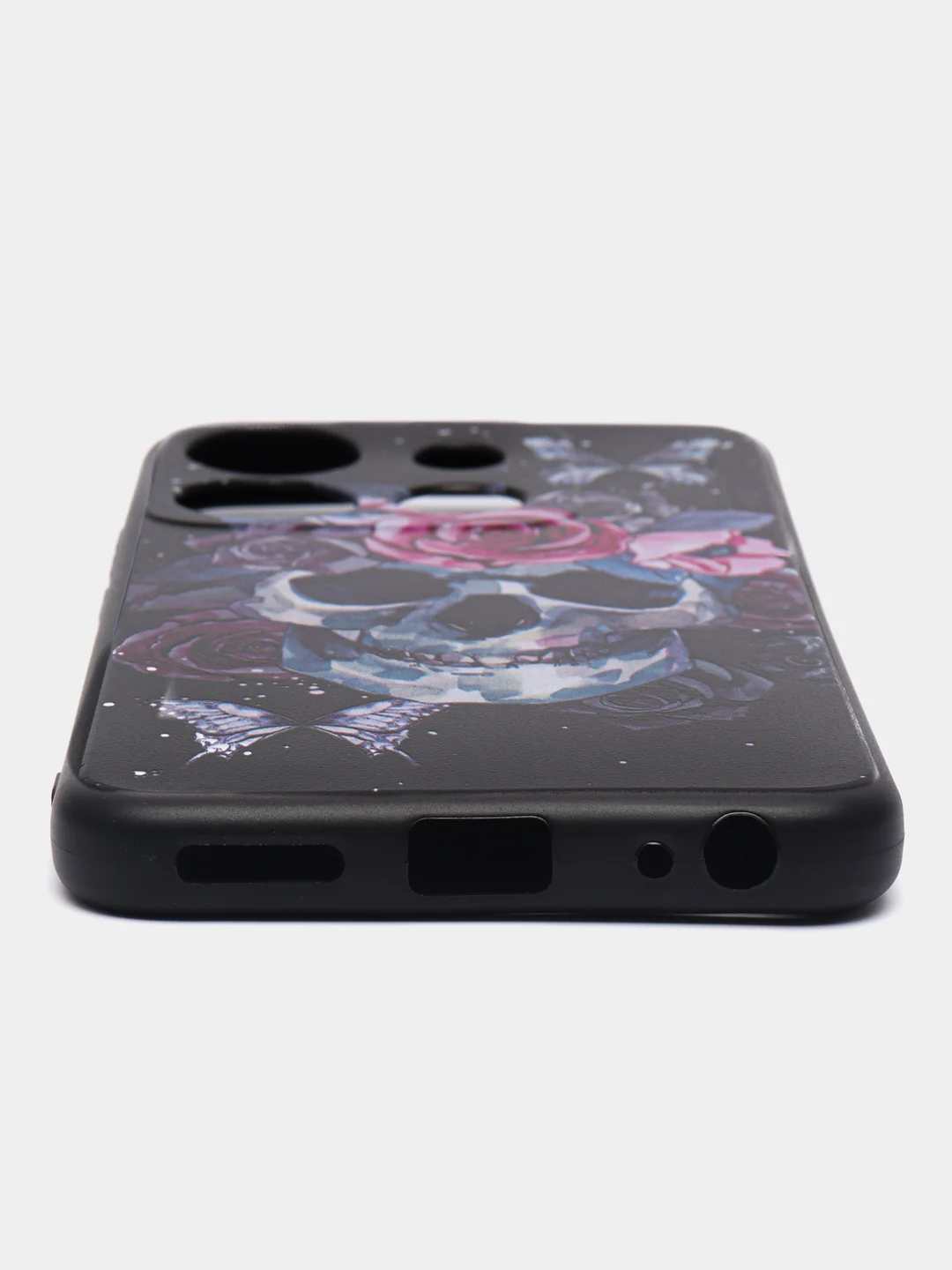 Тёмно-бордовый силиконовый чехол для Tecno Spark Go 2023 / Pop 7 Pro / Pop 7 (Техно Спарк Го 2022 / Поп 7 Про), с принтом, рисунком