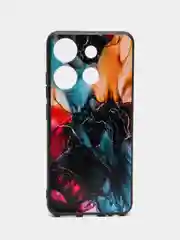 Фиолетовый силиконовый чехол для Tecno Spark Go 2023 / Pop 7 Pro / Pop 7 (Техно Спарк Го 2022 / Поп 7 Про), с принтом, рисунком