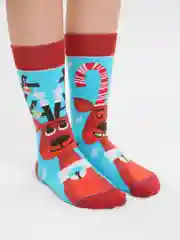 Голубой носки высокие  Halloween