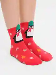 Конфетный рождественские женские осенние  зимние красные  длинные носки из японского хлопка