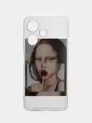 Багровый силиконовый чехол для Infinix HOT 30i (Инфиникс Хот 30 Ай), с принтом, с рисунком