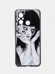 Белый чехол для Xiaomi Redmi 12C, с принтом, с рисунком (Сяоми Редми 12С)