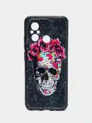 Светло-синий чехол для Xiaomi Redmi 12C, с принтом, с рисунком (Сяоми Редми 12С)