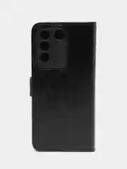Черный чехол-книжка с магнитной застежкой для Vivo V27e (Виво В27Е)