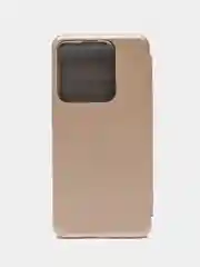 Золотой чехол-книжка для Infinix Smart 7 / Spark Go 2023 / Pop 7, 7 Pro / Инфиникс Смарт 7