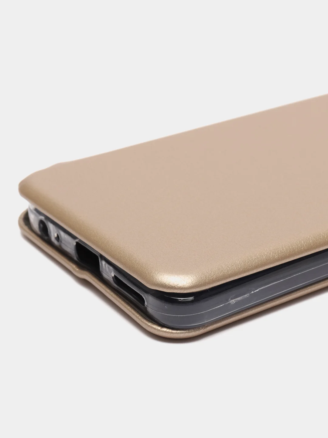 Золотой чехол-книжка для Infinix Smart 7 / Spark Go 2023 / Pop 7, 7 Pro / Инфиникс Смарт 7