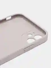 Бежевый меланж чехол силиконовый для iPhone 11, со стеклянной панелью, с защитой для камеры