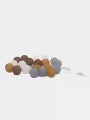Гирлянда Нить 5 м с насадками "Клубки кремовые" IP20, 20 LED, свечение тёплое белое, 220 В