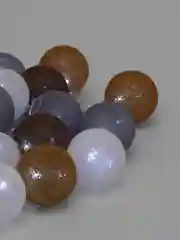 Гирлянда Нить 5 м с насадками "Клубки кремовые" IP20, 20 LED, свечение тёплое белое, 220 В