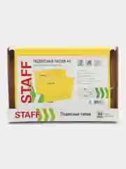 Подвесные папки для бумаг и документов офисные A4 до 80 листов, 10 штук, Staff, 270930