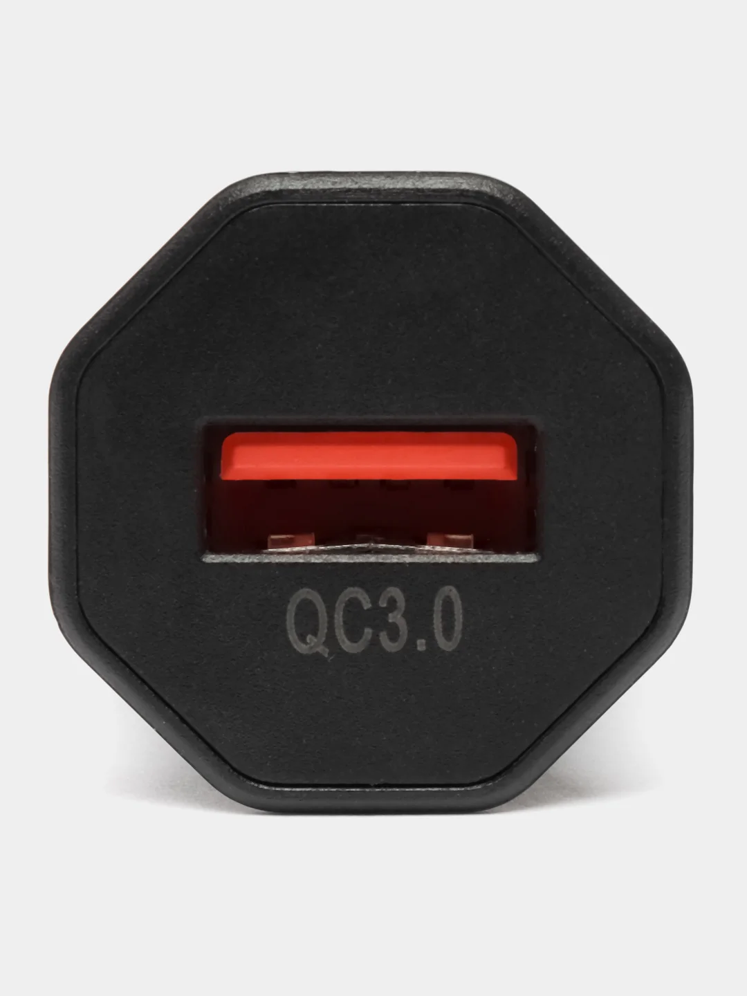 Черный блок питания автомобильный 1 USB FaisON EDGE A-20, 3.0A, QC3.0, быстрая зарядка