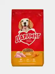 Сухой корм ДАРЛИНГ для взрослых собак, с птицей и овощами, 2 кг