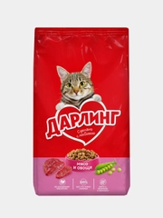 Сухой корм ДАРЛИНГ для взрослых кошек, с мясом и овощами, 1,75 кг