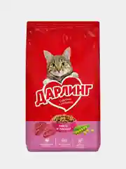 Сухой корм ДАРЛИНГ для взрослых кошек, с мясом и овощами, 760 г