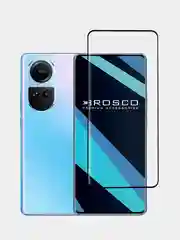 Стекло 3D для OPPO Reno 10 защитное ROSCO олеофобное покрытие закаленное с рамкой шпателем