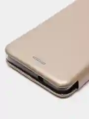 Золотой чехол-книжка для ZTE Blade A3 2020 (ЗТЕ Блейд A3 2020)