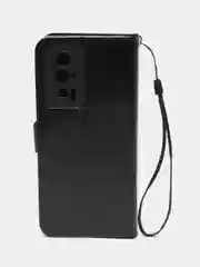 Черный чехол-книжка с магнитной застежкой для Xiaomi POCO F5 Pro (Сяоми Поко Ф5 Про)