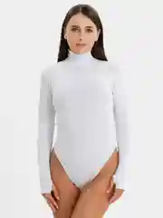 Белый женское боди, в рубчик