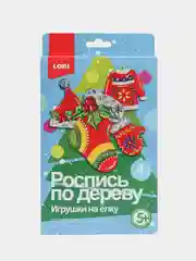 Красный игрушки на елку - роспись по дереву Lori, дизайн на выбор