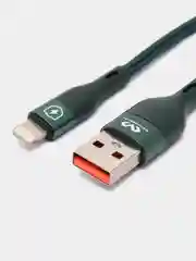 Зеленый кабель зарядный для iPhone lightning, нейлон, 1,2 м, Miccell VQ-D129