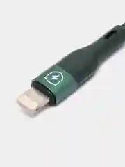 Зеленый кабель зарядный для iPhone lightning, нейлон, 1,2 м, Miccell VQ-D129